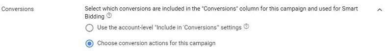 campaign-level-conversion-setting